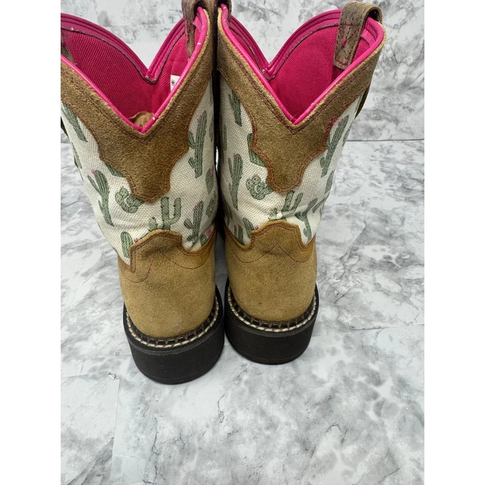 Ariat Fatbaby Heritage Dapper Cactus Tan Suede Western Boots boho festival  6B‎